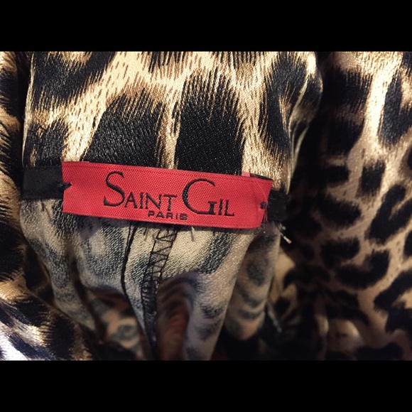 Saint Jill of Paris elegant leopard jacket / top. - Picture 3 of 3
